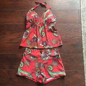 Paisley Tankini Bathing Suit Size 10